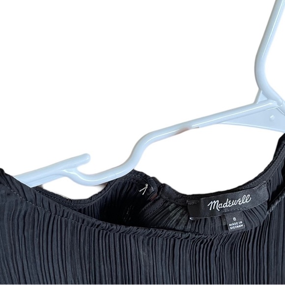 Madewell Plissé Mini Tee Dress In Black SIZE 8 - Picture 14 of 16